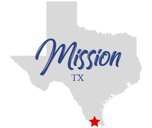 Map of Texas with Mission overlay text