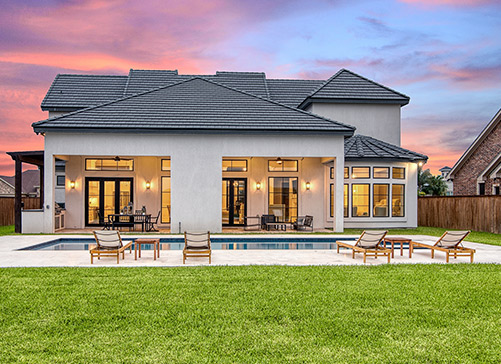 Villa Homes backyard patio in Texas